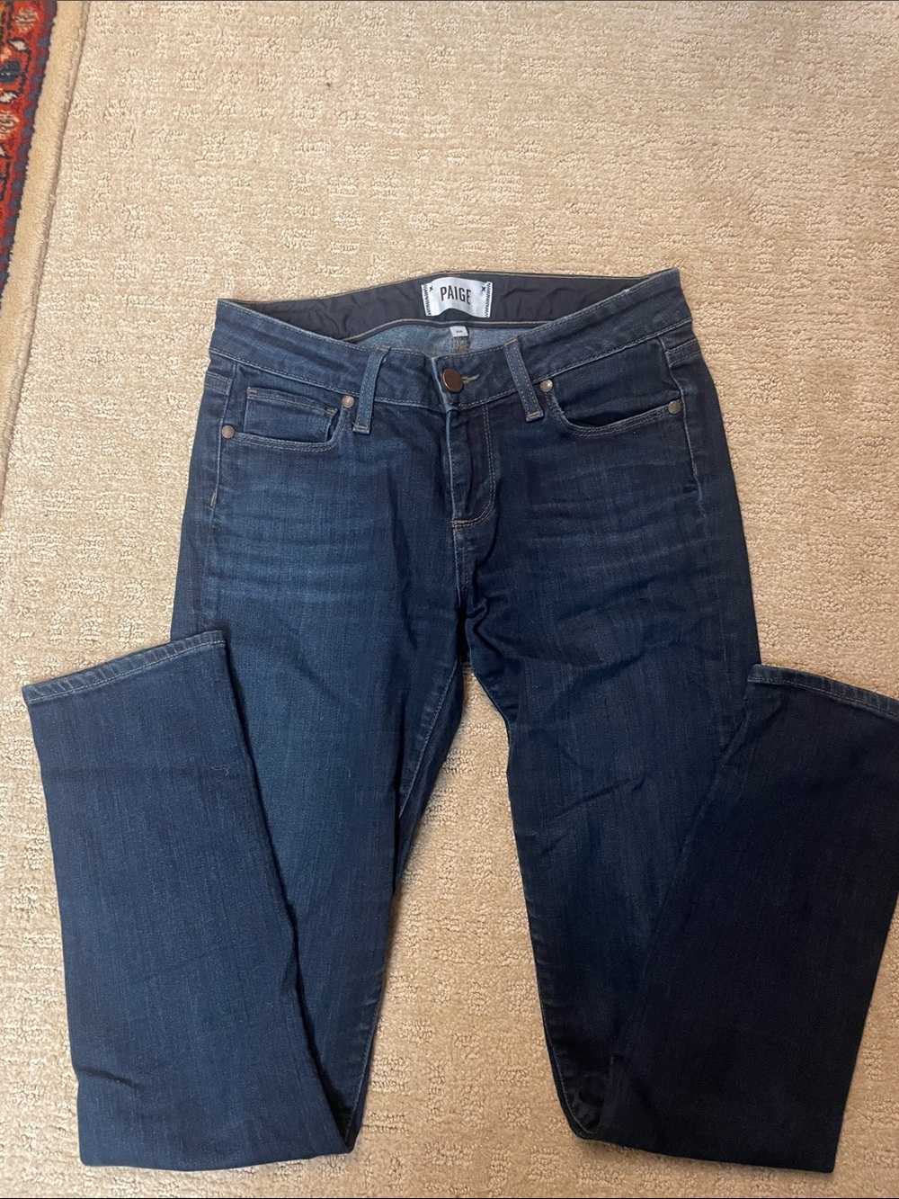 PAIGE Indigo Skyline Ankle Peg Straight-Leg Skinny Women's Jeans 26